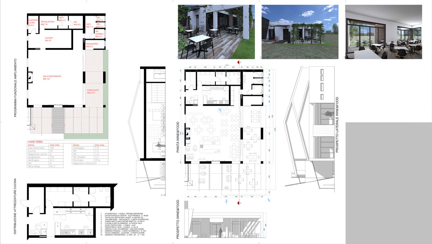 Render e progetti cantina vitivinicola