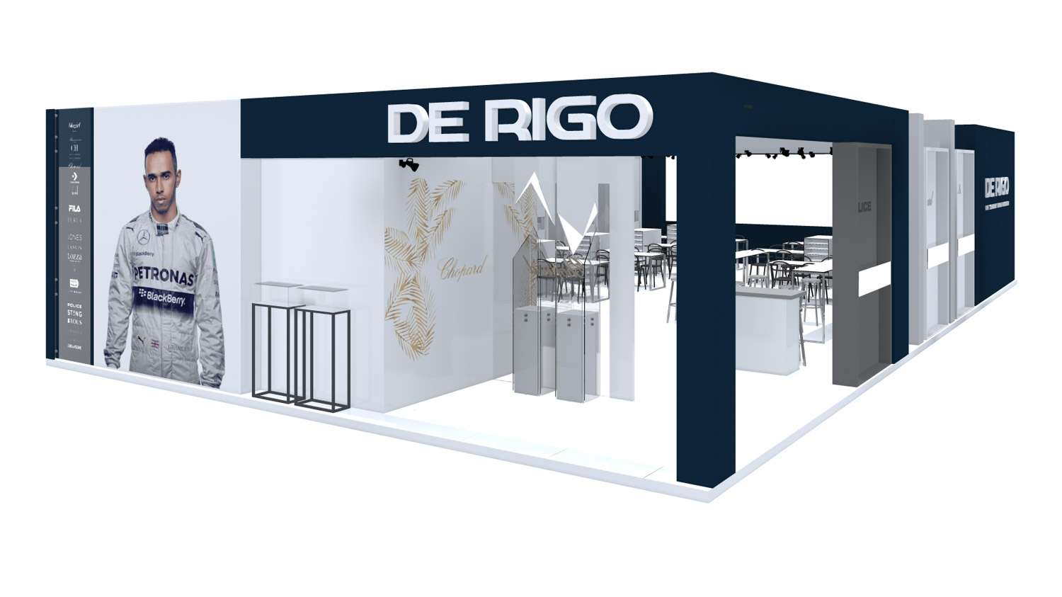 Render stand De Rigo per Silmo 2019, Parigi