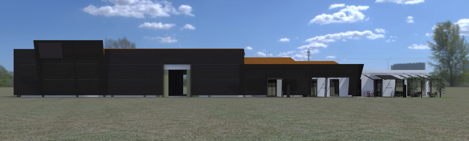 render esterno cantina vitivinicola