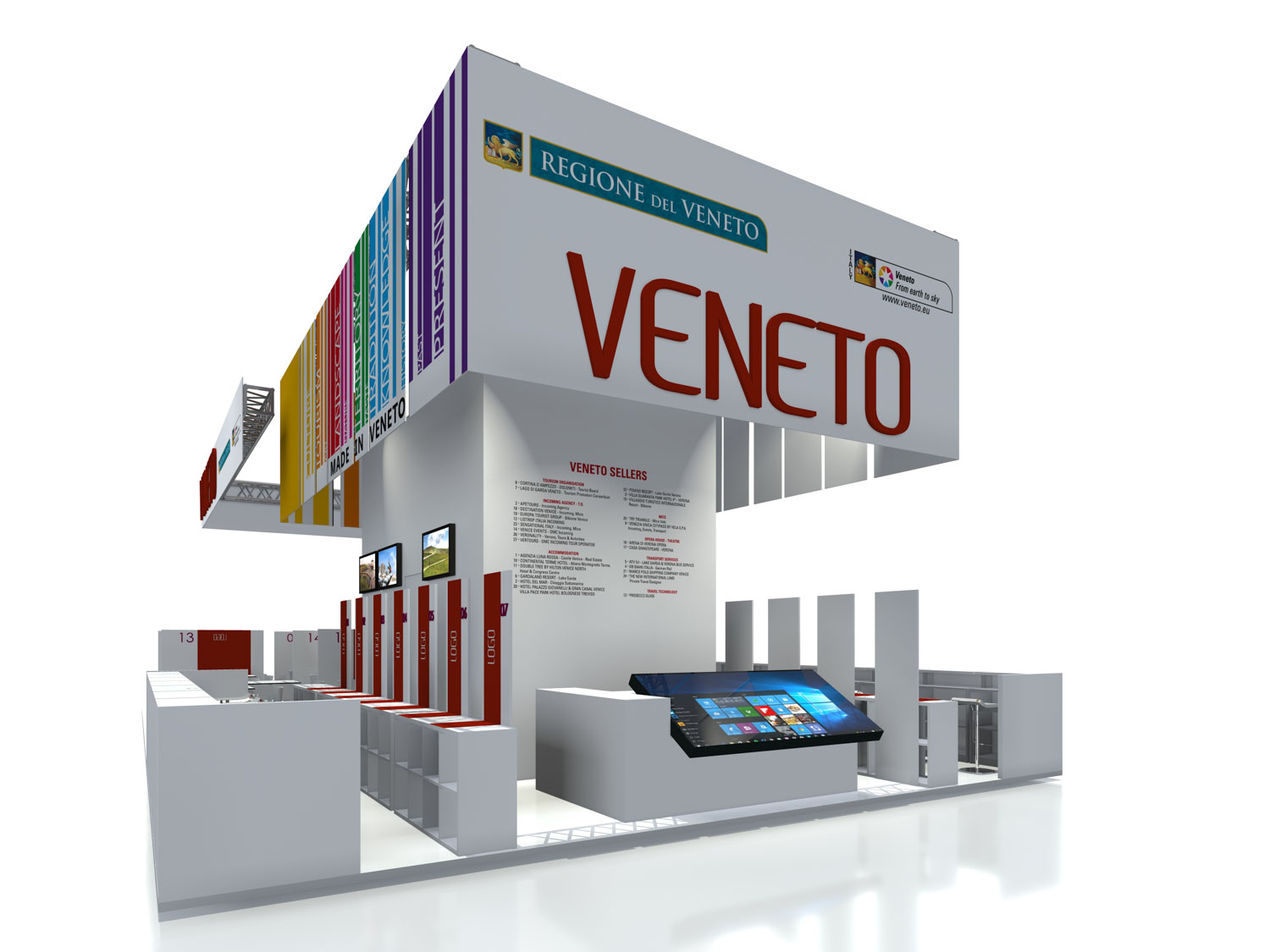 Render stand regione Veneto, Londra 2020